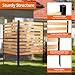 Svarog Outdoor Privacy Screen Fence Panels,Wood Privacy Screen Slatted No-Dig Fence kit for Air Conditioner,Trash Can,Pool Equipment Enclosure,38”W x 42”H,3 Panels