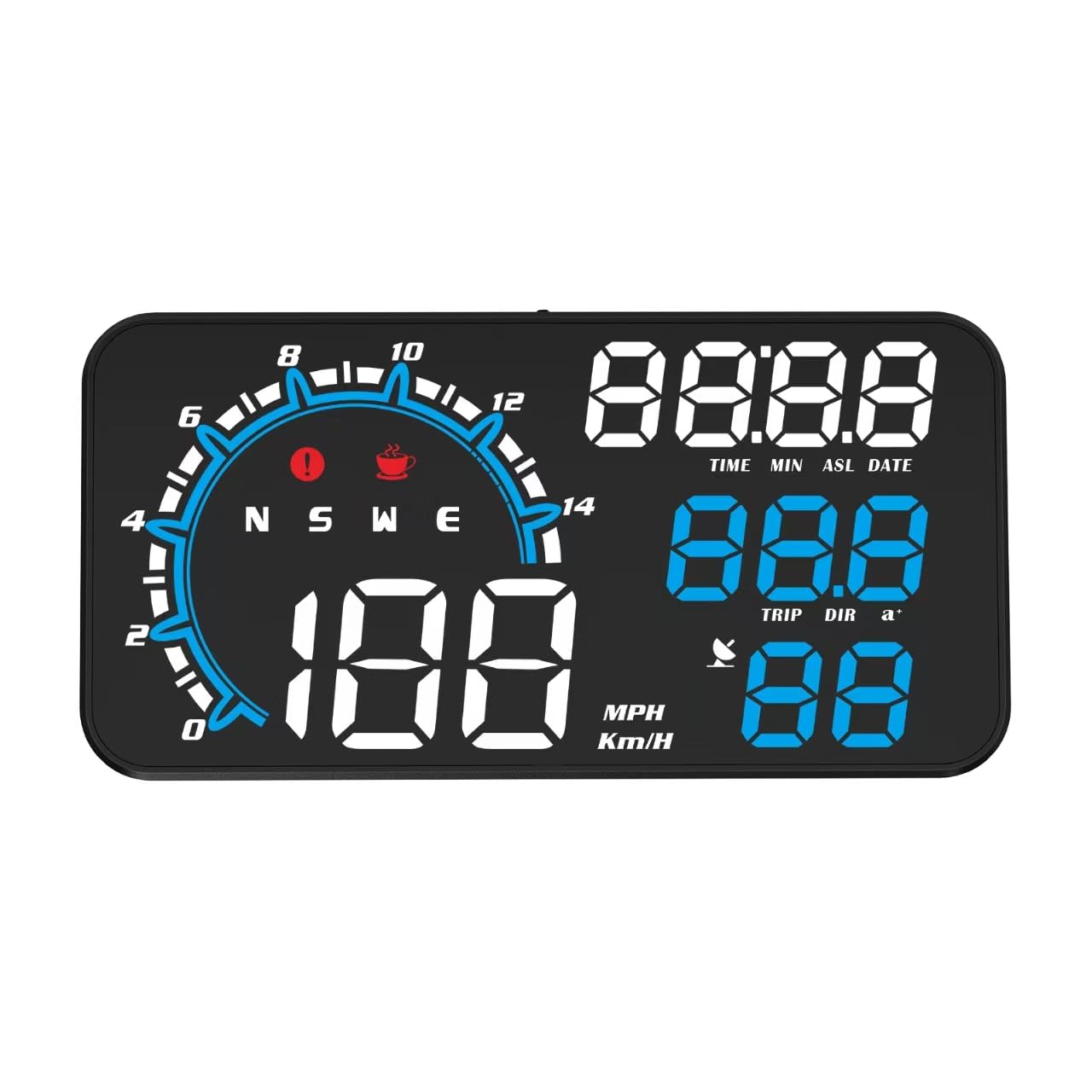 Overspeed Fatigue Alerts IKiKin G3 Head Up Display - 5.5 Inch GPS ...