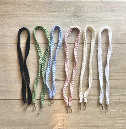 Chaîne de masque en macramé colorée en coton de 61 cm idéale pour les sorties et le travail