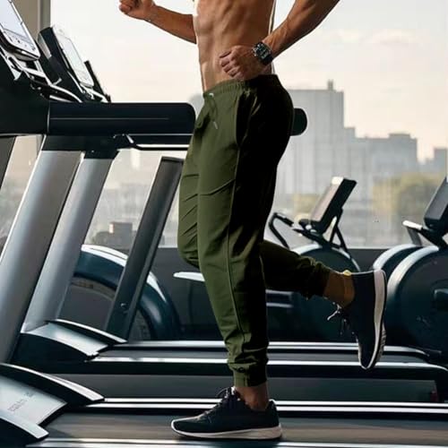 WENKOMG1 Mens Track Joggers, Casual Elastic Waist Athletic Running Jersey Jogger Sweatpants with Pockets, S-3XL3
