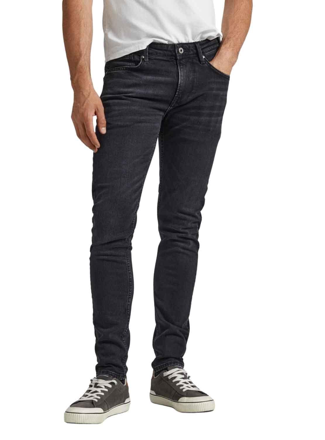 Pepe Jeans Men's Black (Denim-Xv1) Finsbury Jeans, 28W / 34L
