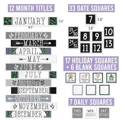 Classroomcalendarsetbulletinboarddecorschoolcalendarforclassroomelementarypreschoolbulletinboarddecorationswithweatherchartseasonsfarmhouseteachermusthaves  Urban Country Home Decor Classroom calendar set bulletin board decorschool calendar for classroom elementary preschool bulletin board decorations with weather chart seasons farmhouse teacher must haves  urban country home decor