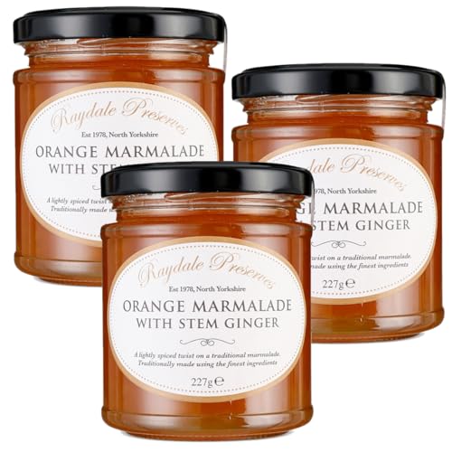 Raydale Preserves - Orange Marmalade with Stem Ginger - 227g - Pack of 3