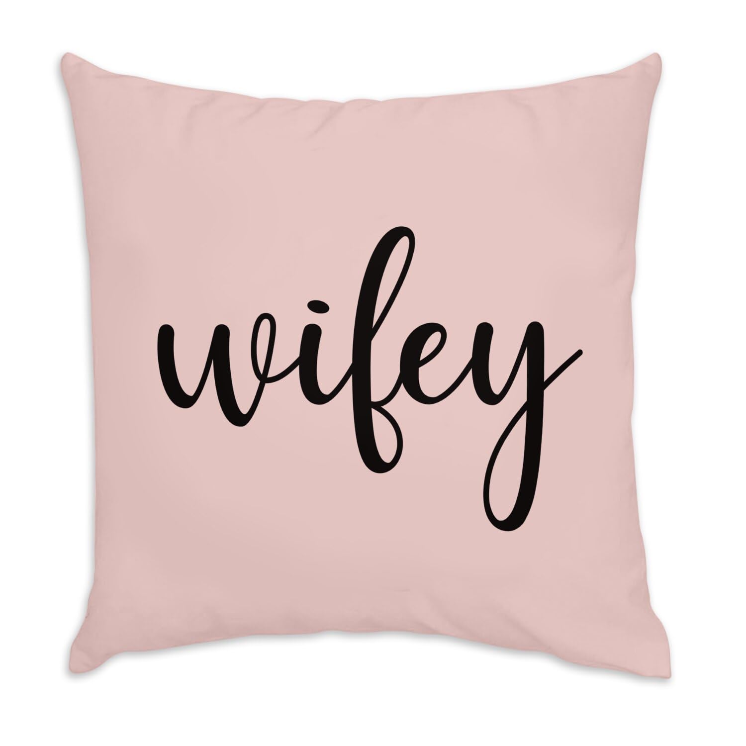 Coussin velours rose Wifey cadeau idéal fiançailles et future mariée