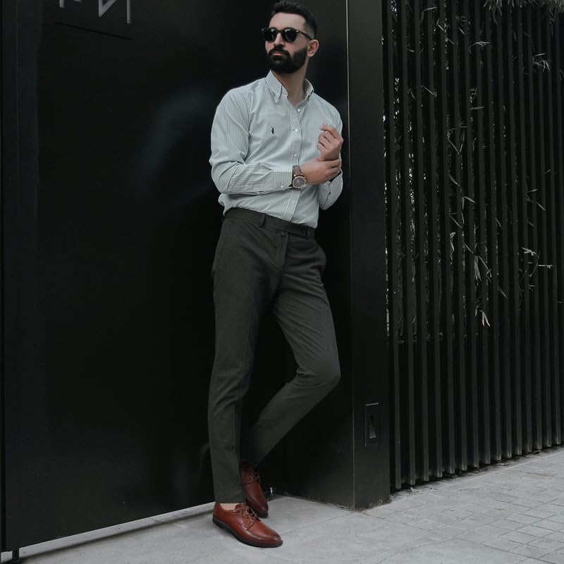 Hands-Free Slip-On Dress Shoes for Men – Premium Leather, Slip-Resistant Sole – Includes Socks & Cleaning Kit