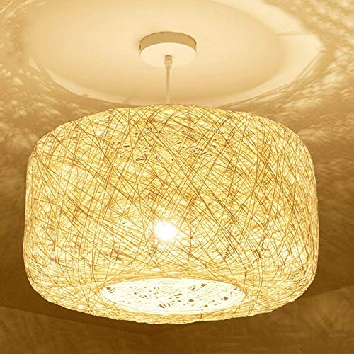 Preisvergleich Produktbild HP CAMP Bambus Kronleuchter DIY Wicker Rattan Lampenschirme weben hängende Pendelleuchte