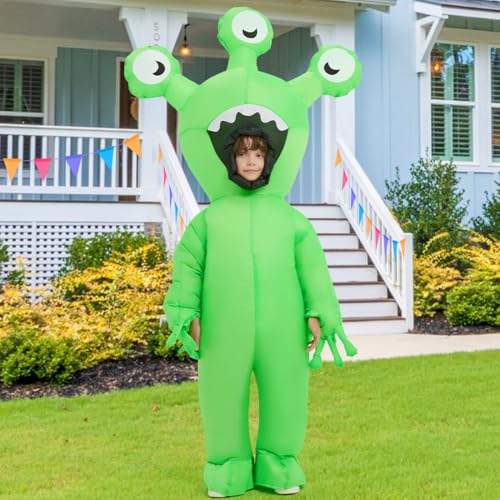 Disfraz inflable de alienígena para niños y adolescentes miniatura 2