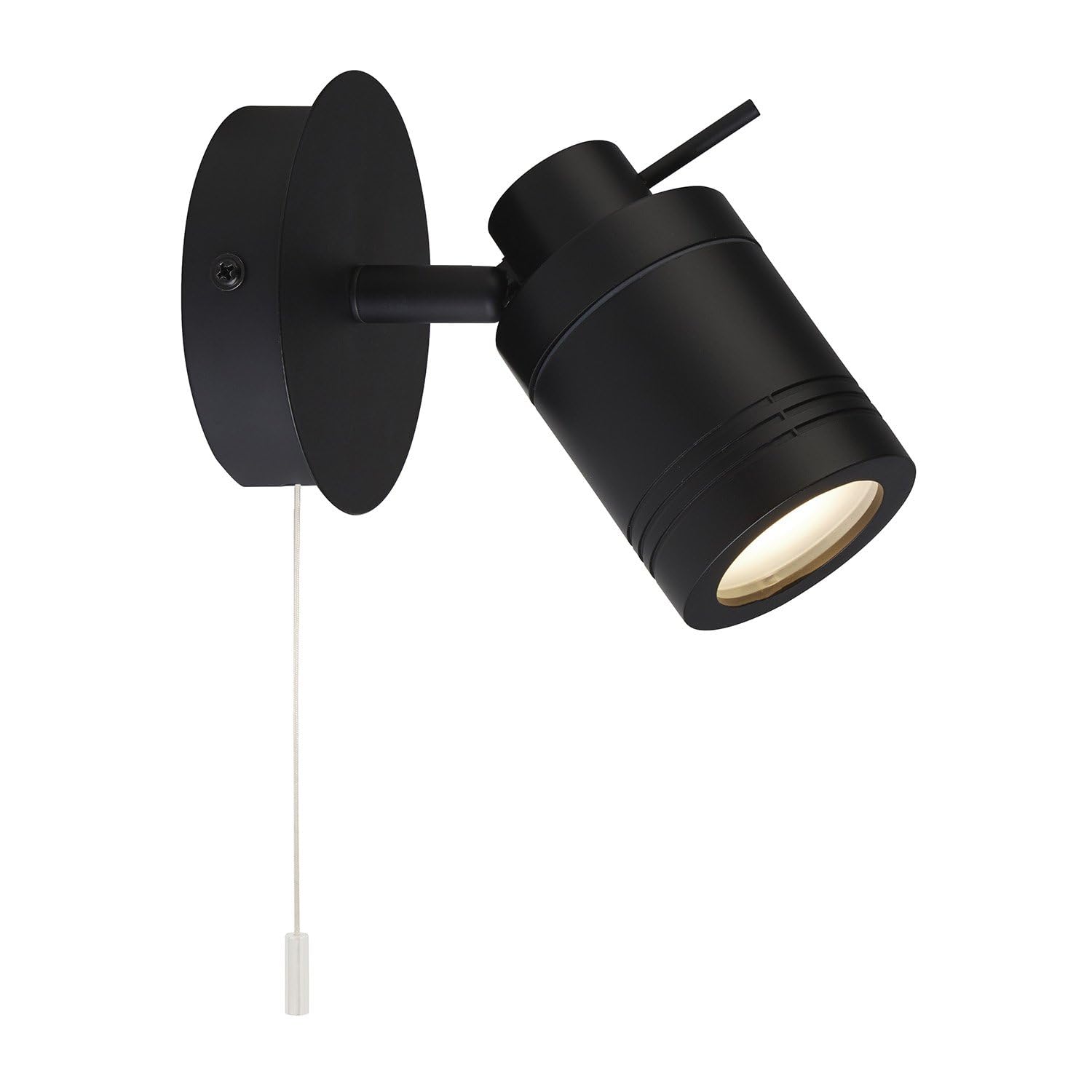 Searchlight Samson Support mural pour spot de salle de bain 1 lumière IP44, noir mat IP44