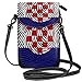 Produktbild Kroatien Fingerabdruck Kleine Crossbody Handy Geldbörse Tasche Smartphone Geldbörse Geldbörse mit abnehmbarem Gurt