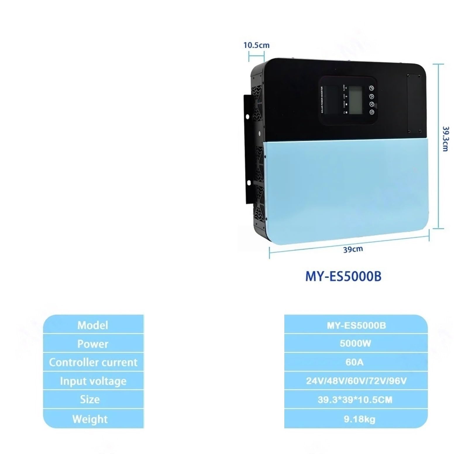 Inversor híbrido Solar MPPT, Controlador inversor 5KW 60a