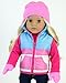 Sophia s Winter Doll Vest, Pink Fleece Hat, Mittens, and Polar Bear Snowflake Inner Tube 4 Piece Winter Set for 18