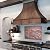 SINDA Handmade Copper Backsplash for Kitchen, Wine Fruit Bowl Copper Tile Mural Kitchen Backsplash, Copper Wall Art for Fireplace, Indoor Wall Deco, 30"x30", SK0013030S (Standard Shipping)
