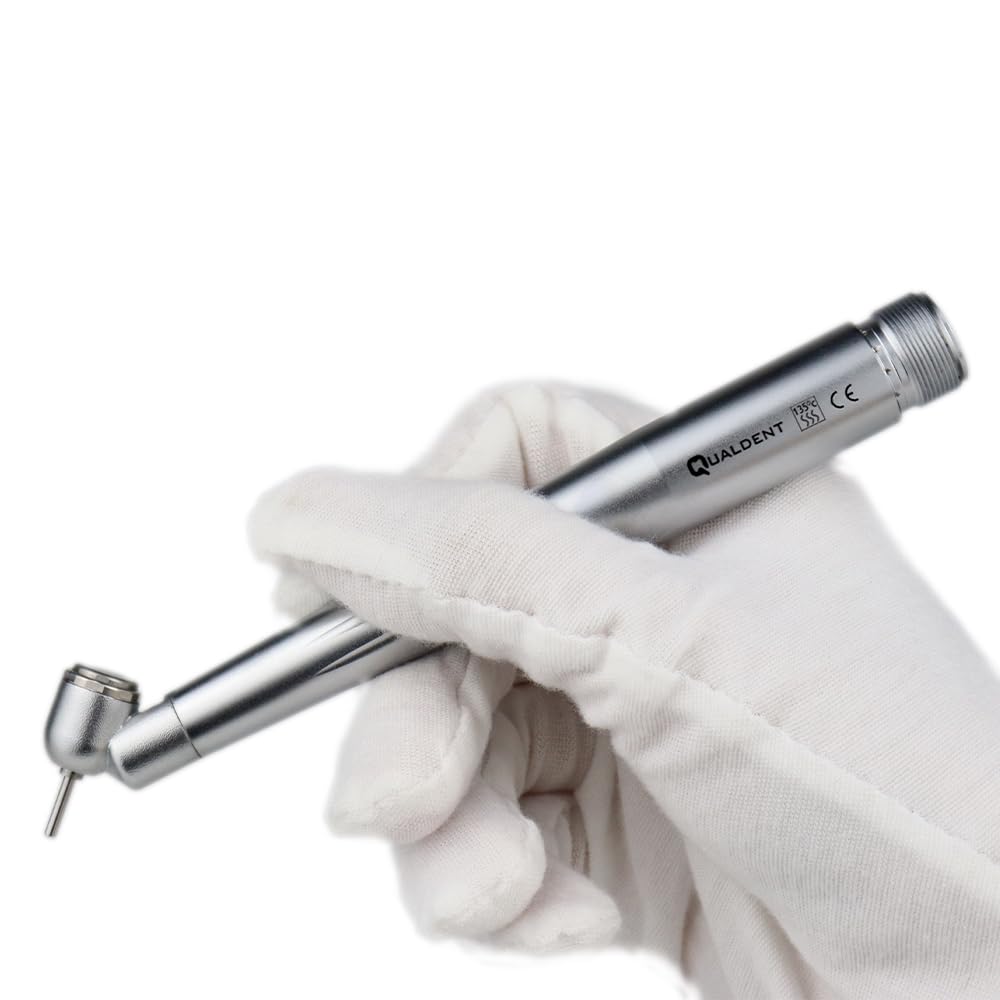Qualdent Turbine Pro - 45 Degree Head Non-LED Push Button | Ceramic Bearings | High-Speed Dental Airotor Handpiece | Durable | Borden 2 hole | Ultra-Silent | Corrosion Resistant-image-5