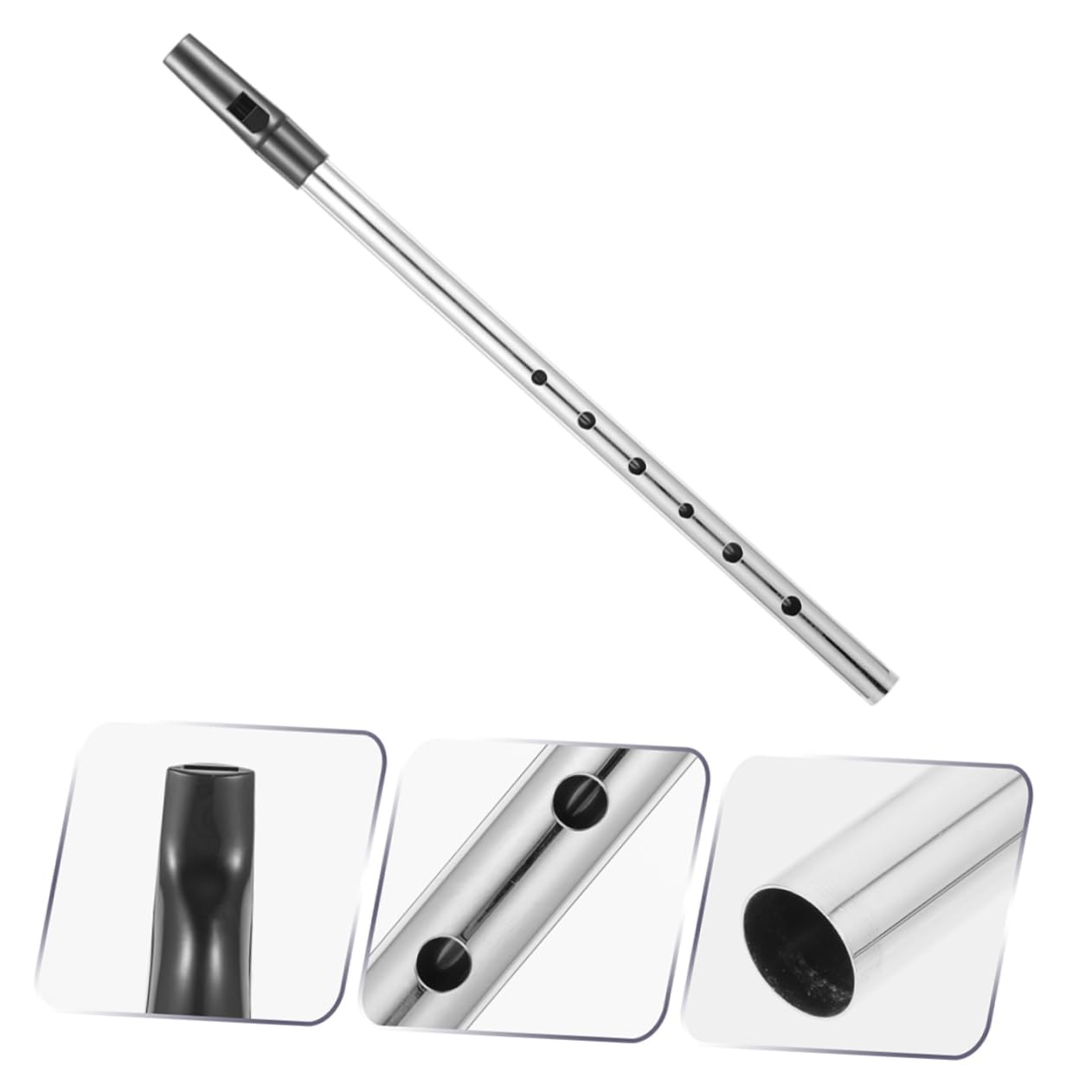 Abaodam 4pezzi Soprano Recorder d Key Metallo Per Principianti Strumento Musicale Portatile Per Pratica Flauto Sicuro e Leggero Ottimo Per Adulti