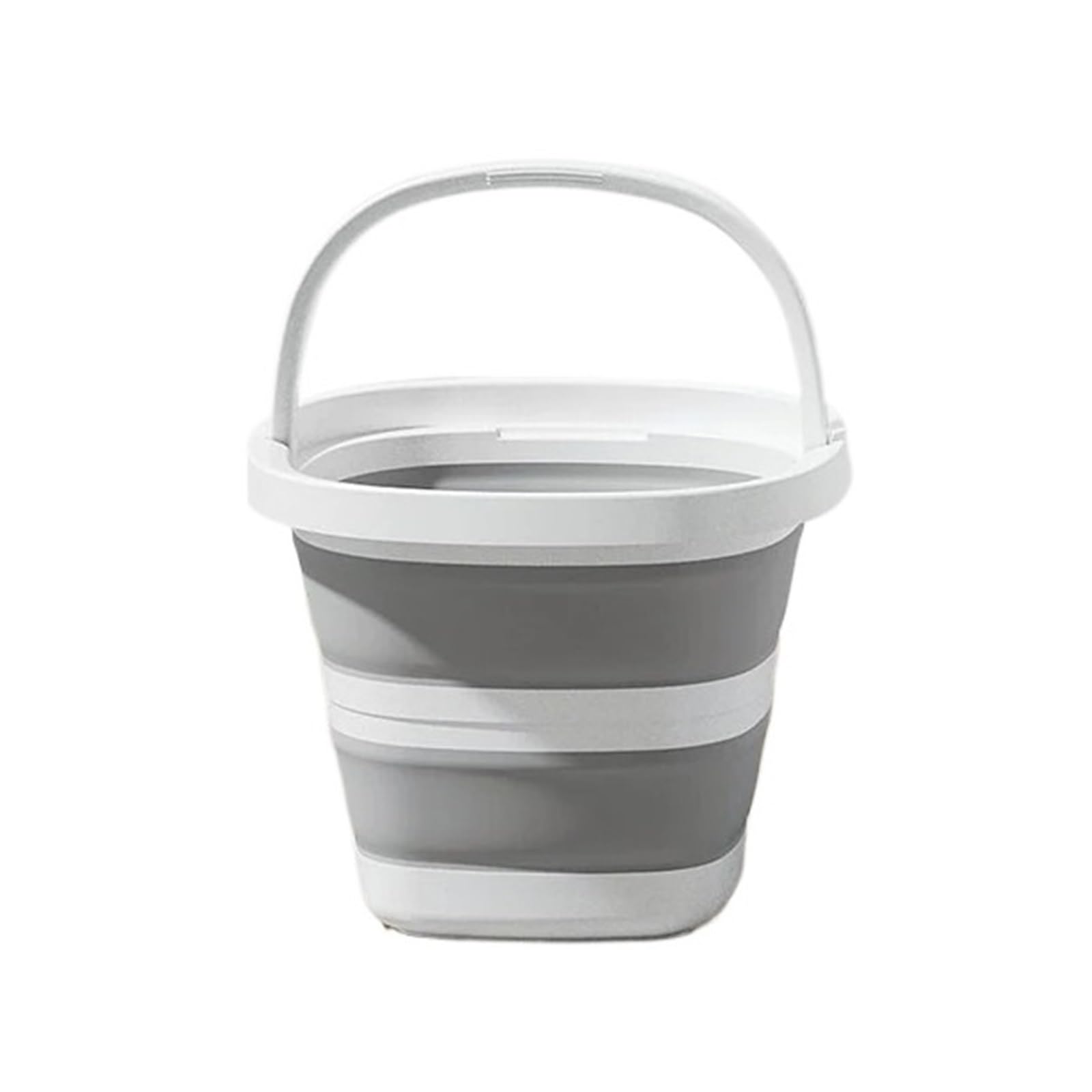 Seau pliable pour pêche et camping outdoor portable 5L gris