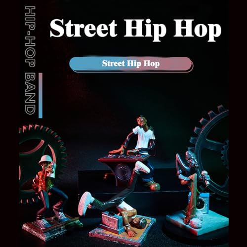 Doyomtoy Rap Star Cool Hip Hop Legends Resin Ornaments, Car or Desktop Statues, for Cake Topper, Living Room, Office, Guy Doll Rapper 2Pac, Shakur, Pac, Snoop…… (Straßentänzerin)