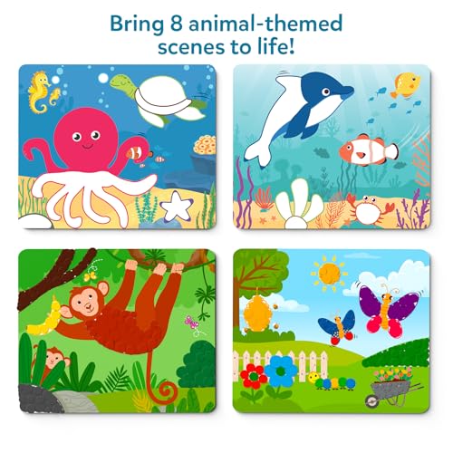 Image of Skillmatics Dot It Sticker Art - Animals, Mess-Free Fun for Kids, 500+ Stickers, Craft Kits, DIY Scrapbooking Activity, Travel Toys, Gifts for Boys & Girls Ages 3, 4, 5, 6, 7