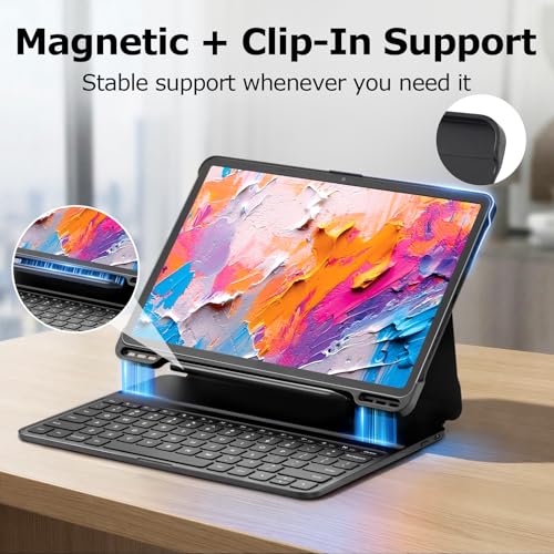 Image of TCL NXTPAPER 11 Plus Keyboard Case - Detachable Design, Multi-Angle Stand, Magnetic + Clip-in Support, Slim & Portable, Long-Lasting Battery
