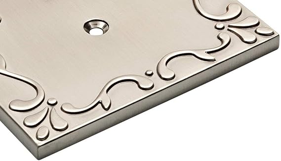Franklin Brass W35071-SN-C Classic Lace Single Duplex Wall Plate/Switch Plate/Cover, Satin Nickel