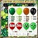 Pixel Gamer Birthday Decorations for Boys– All in One Party Decor Kit with Authentic Biome Colors (Cocoa Brown, Jungle Green, Black) – Includes TNT & Controller Foil Balloons, Backdrop, and Tablecloth