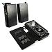 Tuff-luv Faux Leather Case Cover for Fiio X5 2nd Gen & E12 Amp - MP3 (Inc. Screen Protector) - Black