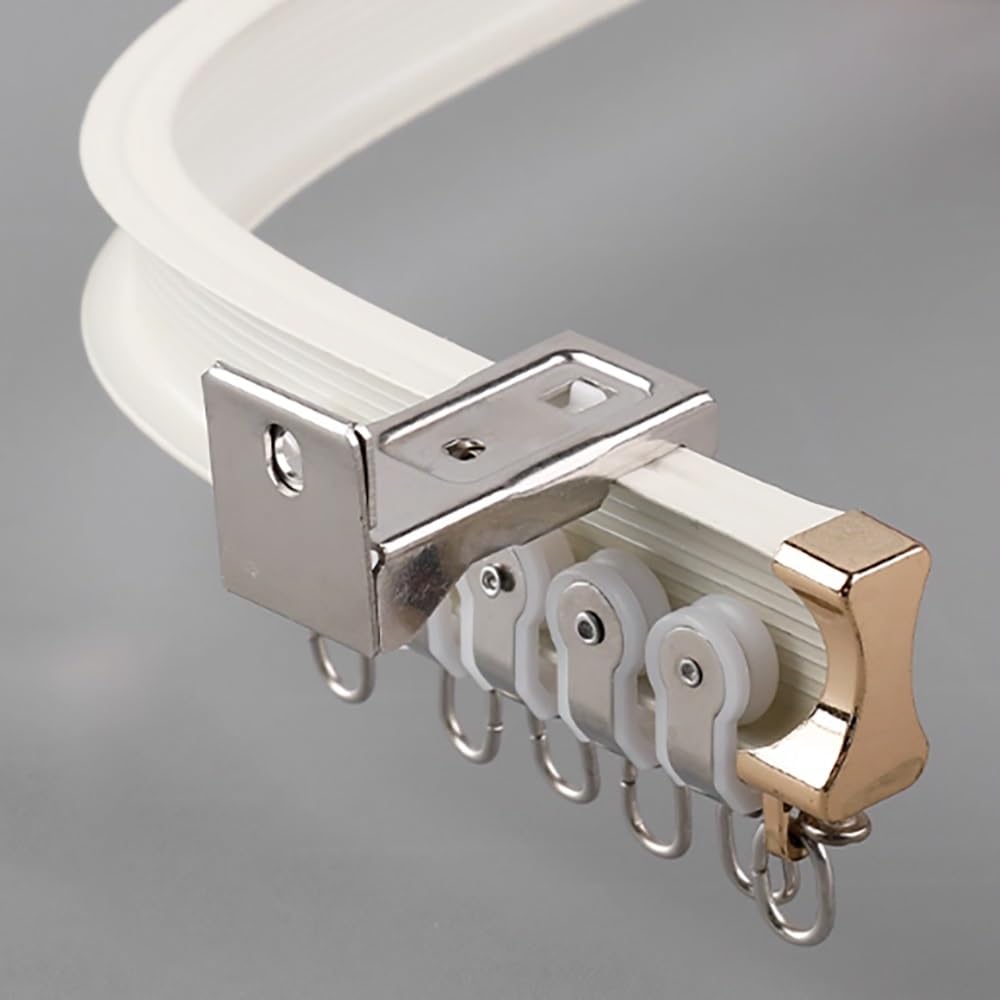 Rails à rideaux pliables et ajustables pour tringles de placard et douche