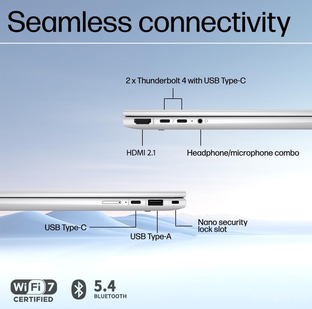 HP EliteBook x360 1040 G11 2-in-1 Business AI Laptop 14.0" Touchscreen OLED 2.8K Display (Intel Ultra 7-155H vPro, 32GB RAM, 1TB SSD, Active Pen, Copilot, Backlit KB, FP, IR Webcam, 2 TB 4, Win11Pro)