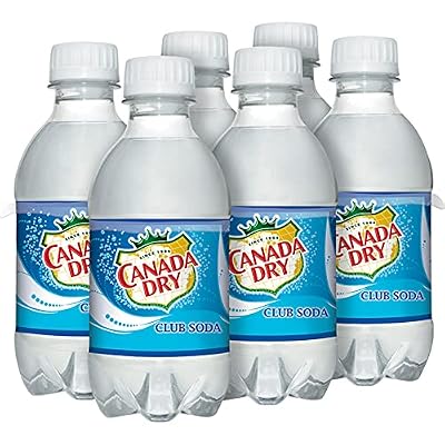 Canada Dry Club Soda, 10 fl oz plastic bottles, 6 pack