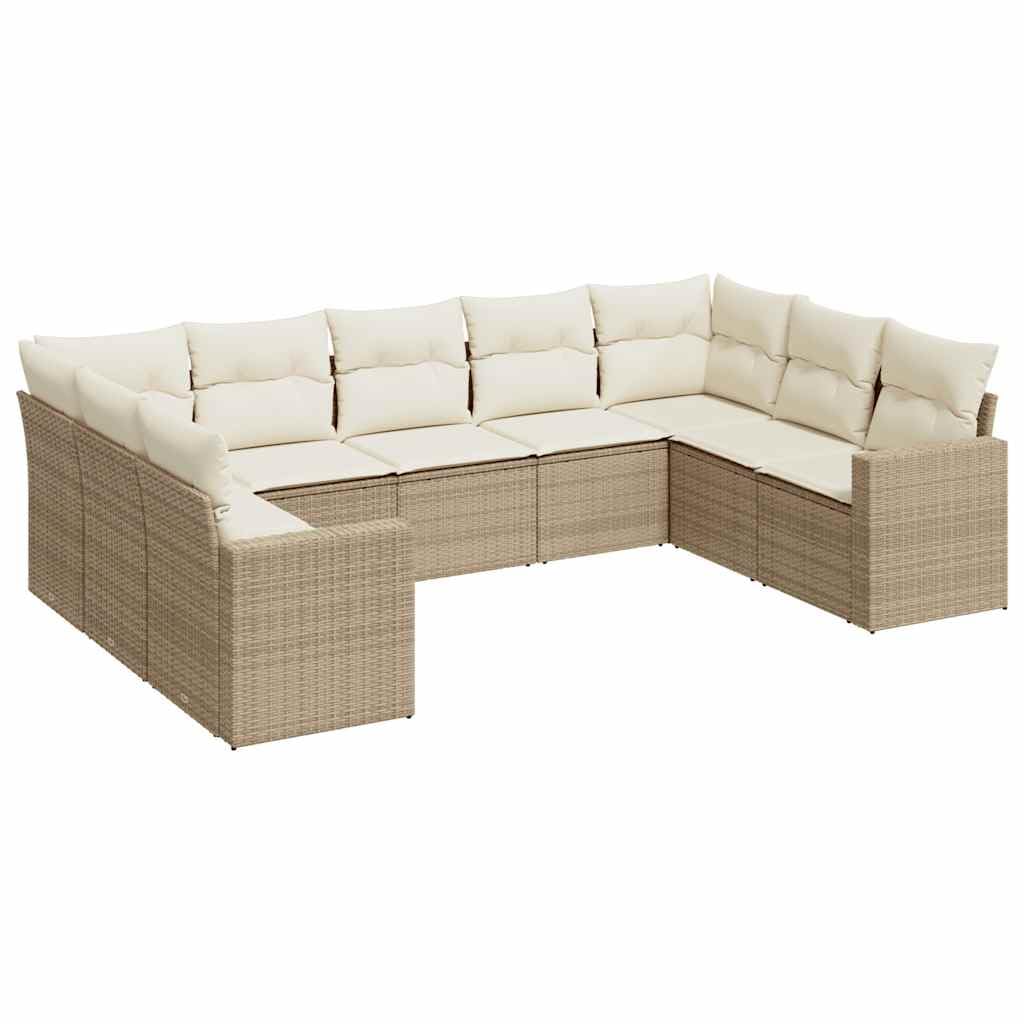 Ratán sintético resistente intemperie para terraza jardín beige 62x62x69 cm
