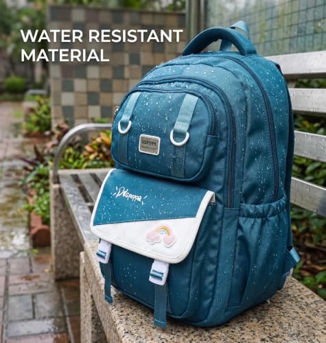 Image of ADSON kawaii Girls Travel School Bag|Backpack Of Large Capacity Aesthetic Stylish Girls Korean Laptop Bag Rucksack for School |College Bags Cute Bookbag for Teens Water Resistance 18 Inches