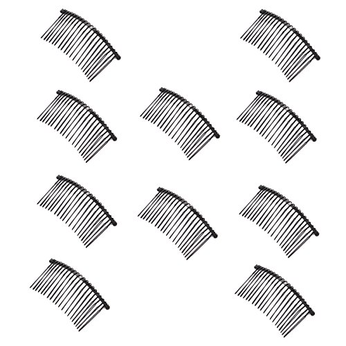 Pomeat Black Iron Vintage Fashion Hair Comb Pin for Women Lady, 10 PCS