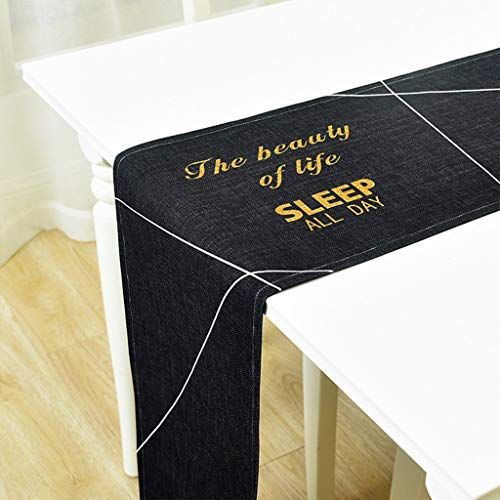 Chemin de table anti-rayures en tissu épais géométrique pour protéger vos meubles