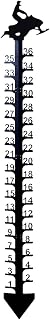Iron Art Snow Gauge,36 Inch Outdoor Snow Gauge,Handmade Metal Snow Measurer,Detachable Christmas Snowflake Snowfall Measuring Gauge,for Garden Yard Christmas Decoration Gift (Snowy Motorcycle Model)