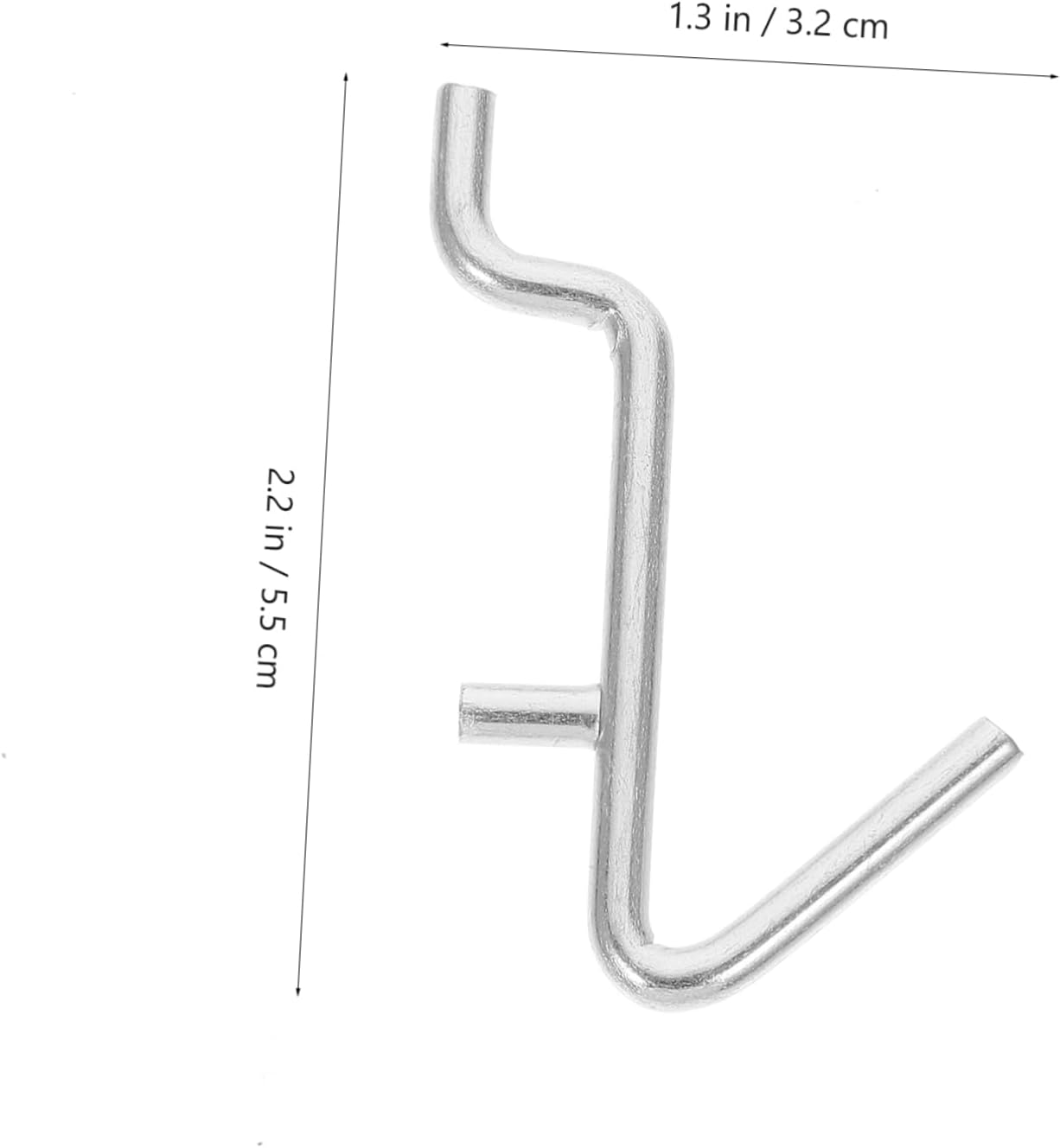 ULTECHNOVO 20pcs Metal Pegboard Hooks Heavy Duty Hangers for Organizing Tools Keys Peg Board Accessories for Home Garage and Shop Display Needs