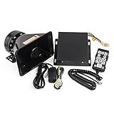 YHAAVALE 9200E Amplifier Police Siren & Black Siren Speaker,DC12V 100W Multi-Tones Wired Handheld Microphone Loudspeaker Emergency Warming PA System for Truck Vehicles