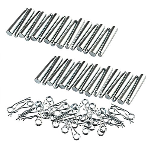 OTTFF 30 Sets Aluminum Conical Coupler Pins with R-Clip Stage Lights Truss Accessories Lighting Trusses Replace Parts - Length 2.7 inch Pin Max Dia. 0.4 inch