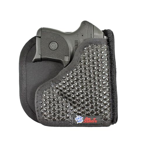 DeSantis Super Fly Pocket Holster - Concealed Carry Gun Holster for Men & Women, Fits The KelTec P32, P3AT, Ruger LCP 380CAL, Taurus 738 TCP 380CAL, S&W Bodyguard 2.0 - Ambidextrous, Black