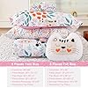 Mooreeke Twin Size Comforter Sets for Girls Kids, 6 Pieces Bed in a Bag Flower and Cat Bedding Comforter Sheet Set with Shams and Decorative Toy Pillow, Ultral Soft Microfiber Kids Bed Set #5