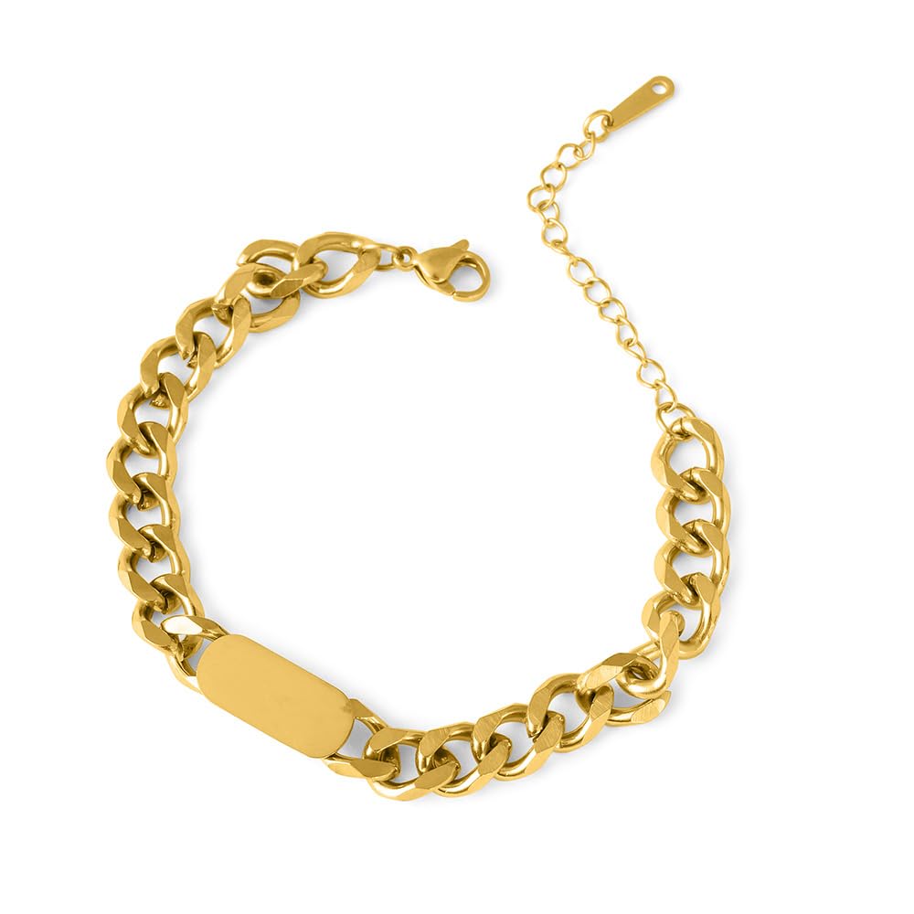 palmonas 18k Gold Plated Small Bar Bracelet for Women - Gift for Girls & Women | Waterproof & Anti-Tarnish Bracelet-picture-14