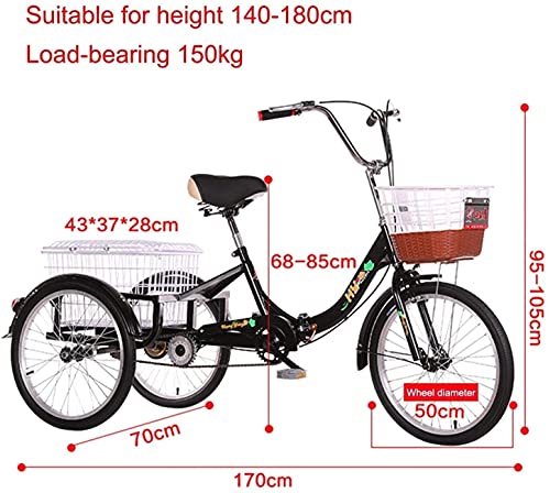 Triciclo Plegable para Adultos de 3 Ruedas miniatura 2