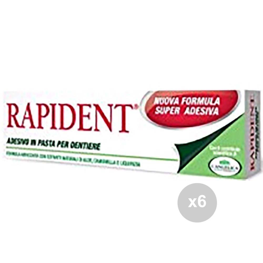 Rapident Set of 6 Natural Paste 40g Dental Hygiene Sticker, Multicoloured, One Size