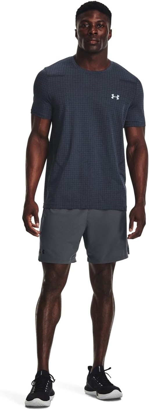 Close-up of the Under Armour logo on the shorts