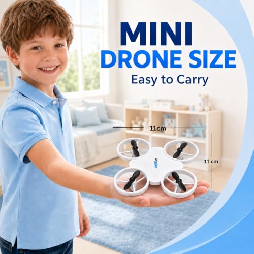Image of GRAPHENE Mini Drone LED Remote Control Rechargeable RC Drone For Kids with multiple Led shows Auto Hovering Headless Mode 3D Flips & Throw To Go Gift Toys for Boy Girl Indoor Flying Toy