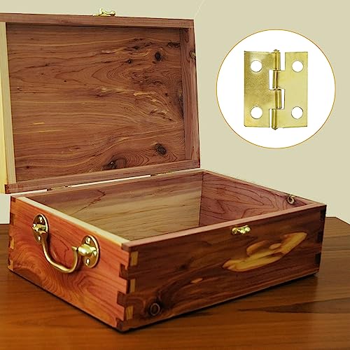 60 Pcs Antique Mini Hinges 15 * 18 mm Small Hinges for Dolls House with 240 Screwsfor DIY Crafts Wooden Box Toys Cabinet Drawer,with Screwdriver and Plastic case - Image 3