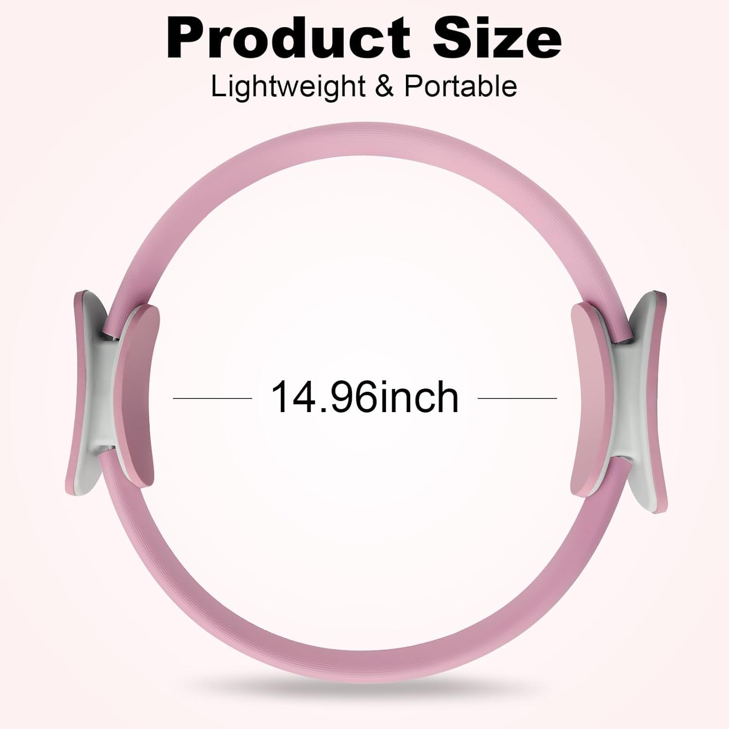 PLIXORA Pilates Ring 15 Inch Magic Circle Ring, Dual Padded Handles Pilates Rings Circle, Adjustable Yoga Ring, Strength, Flexibility, Body Toning, Pilates Fitness Equipment for Home Gym Exercise 4