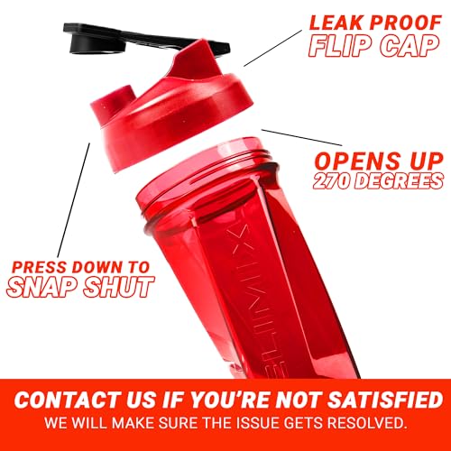 Image of HELIMIX 2.0 Vortex Blender Shaker Bottle Holds upto 28oz | No Blending Ball or Whisk | USA Made | Portable Pre Workout Whey Protein Drink Shaker Cup | Mixes Cocktails Smoothies Shakes | Top Rack Safe