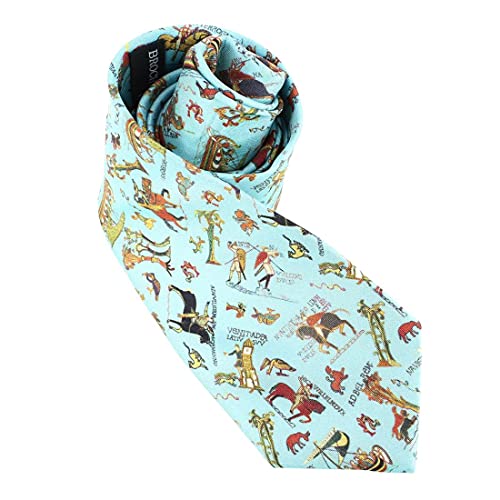 Cravate en soie lyonnaise Broderie de Bayeux fabriquée en France style chic