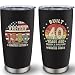 Louasedh 40th Birthday Gifts Women Men - Vintage 1986 Tumbler 20 Oz - 40th Birthday Decorations for Him Her - 40 Year Old Gifts for Mom, Dad, Wife, Husband