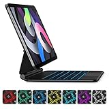 Magnetische Freischwebende Tastatur Hülle für iPad Pro 11 Zoll und iPad Air 5/4(10,9 Zoll),iPad Tastatur mit iPadOS Shortcuts, Multi-Touch-Trackpad, 7-Farbige Beleuchtete Magic Style Keyboard Case