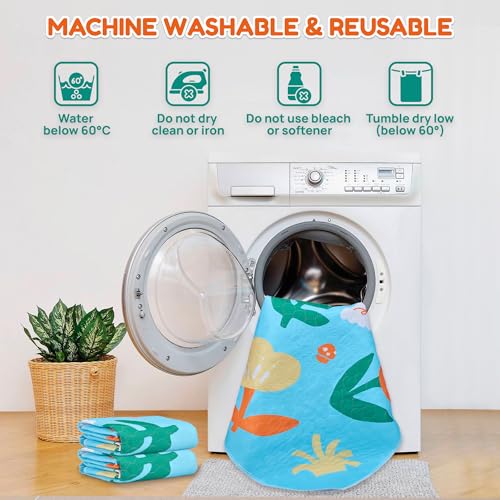 Image of BurgeonNest Washable Pee Pads for Dogs, 2 Pack 36''x48'' Super Absorbent, Leakproof & Non-Slip Reusable Washable Puppy Pad with Pheromones for Puppy Playpen, Crate, Whelping Box, Potty Training, Blue
